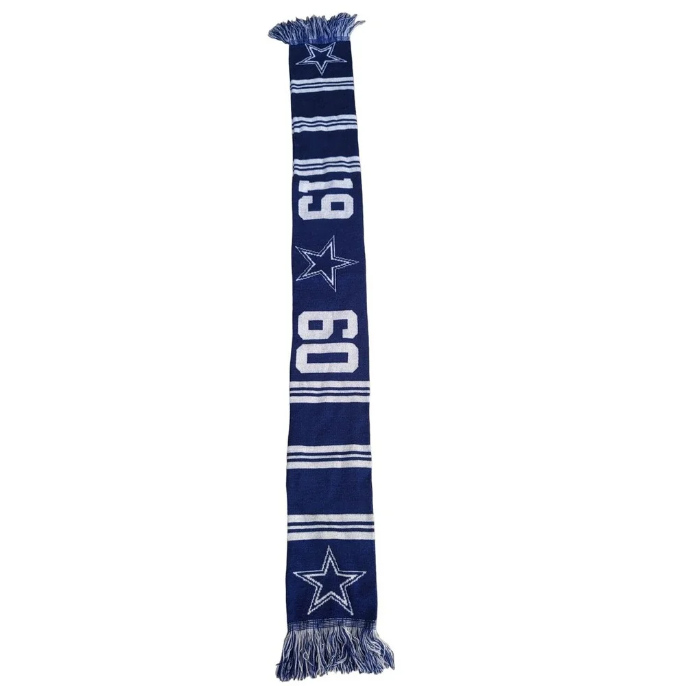 Dallas Cowboys Scarf 1960‎ NFL Blue White Football Outdoor Winter Sportswear